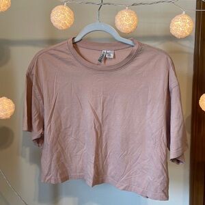 H&M pale pink crop top